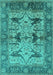 Oriental Turquoise Industrial Rug, urb539turq