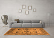 Machine Washable Oriental Orange Industrial Area Rugs in a Living Room, wshurb539org