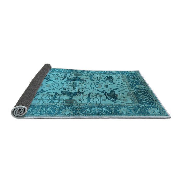 Sideview of Oriental Light Blue Industrial Rug, urb539lblu