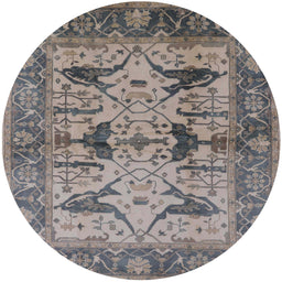 Round Machine Washable Industrial Modern Rosy Brown Pink Rug, wshurb539