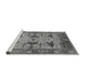 Sideview of Machine Washable Oriental Gray Industrial Rug, wshurb539gry