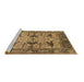 Sideview of Machine Washable Oriental Brown Industrial Rug, wshurb539brn