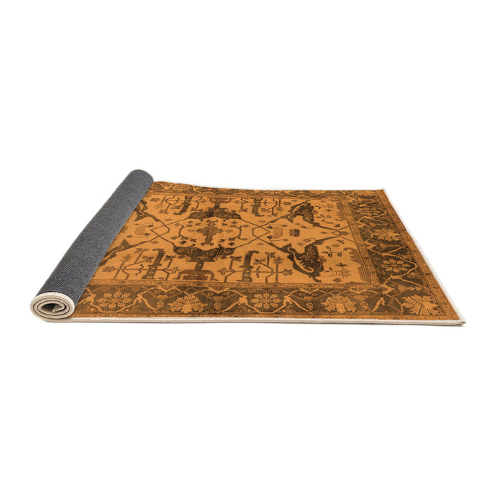 Sideview of Oriental Orange Industrial Rug, urb539org