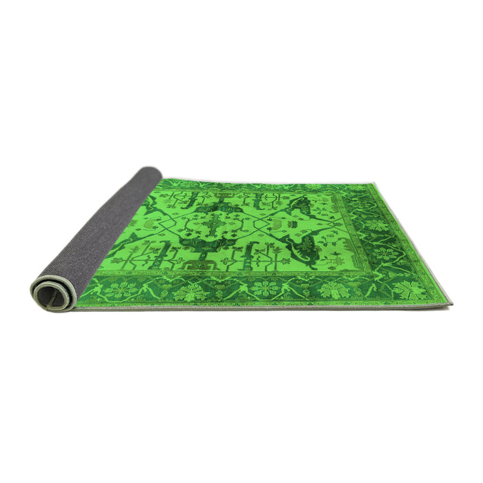 Sideview of Oriental Green Industrial Rug, urb539grn