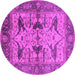 Round Oriental Pink Industrial Rug, urb539pnk