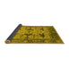 Sideview of Oriental Yellow Industrial Rug, urb539yw