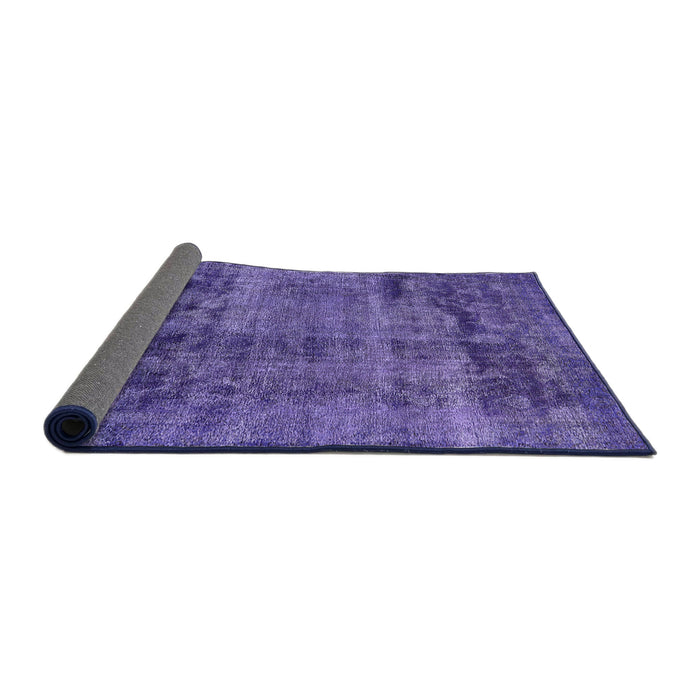 Sideview of Mid-Century Modern Purple Persian Rug, urb540