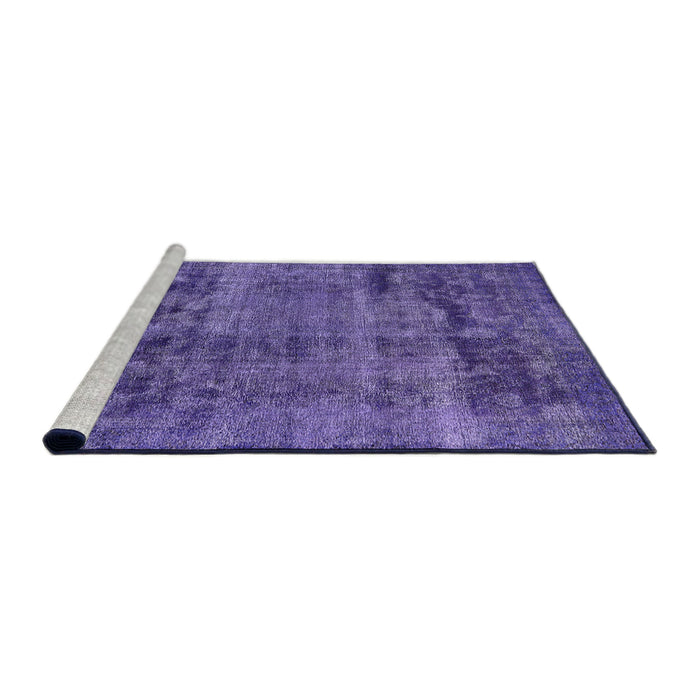 Sideview of Machine Washable Industrial Modern Amethyst Purple Rug, wshurb540