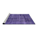 Sideview of Machine Washable Industrial Modern Amethyst Purple Rug, wshurb540