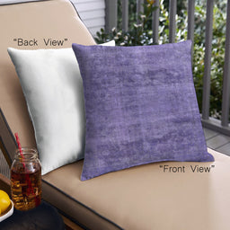 Front View of Mid-Century Modern Urban Square Amethyst Purple Throw Pillow, 18 inch by 18 inch, pwurb540