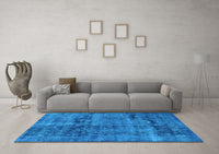 Machine Washable Persian Light Blue Bohemian Rug, wshurb540lblu