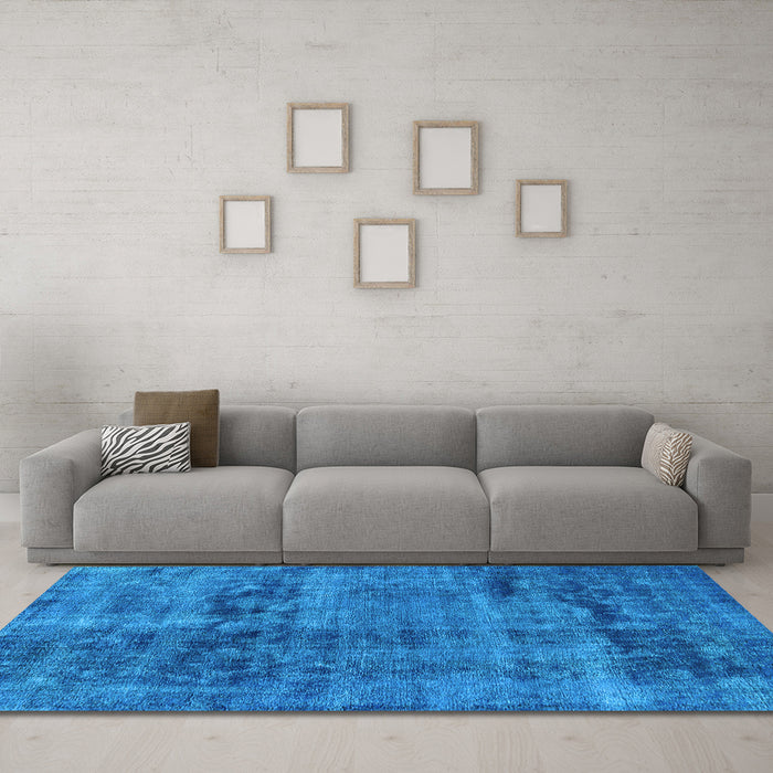 Machine Washable Persian Light Blue Bohemian Rug in a Living Room, wshurb540lblu