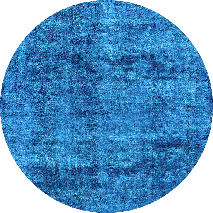 Round Persian Light Blue Bohemian Rug, urb540lblu