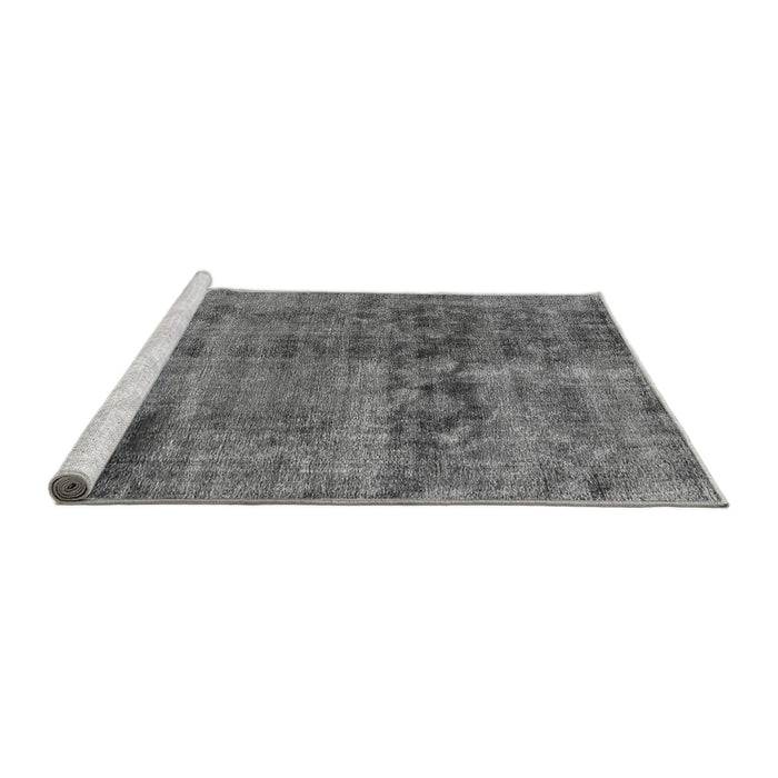 Sideview of Machine Washable Persian Gray Bohemian Rug, wshurb540gry