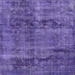 Square Machine Washable Industrial Modern Amethyst Purple Rug, wshurb540