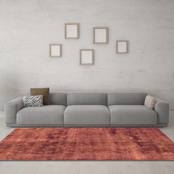 Machine Washable Persian Orange Bohemian Area Rugs in a Living Room, wshurb540org