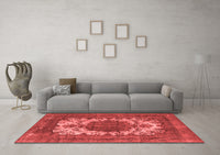 Machine Washable Oriental Red Industrial Rug, wshurb541red