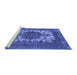 Sideview of Machine Washable Oriental Blue Industrial Rug, wshurb541blu