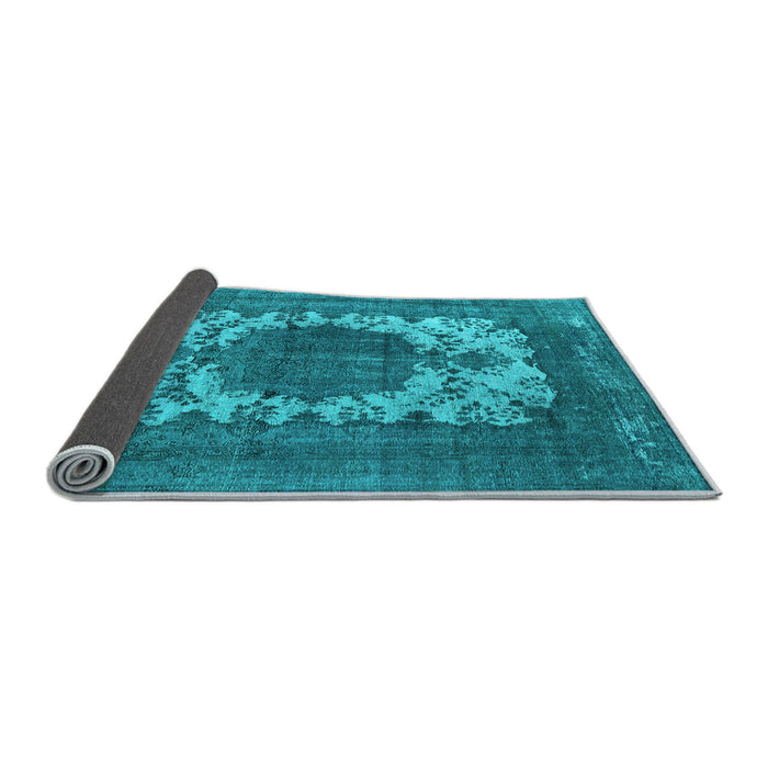 Sideview of Oriental Light Blue Industrial Rug, urb541lblu