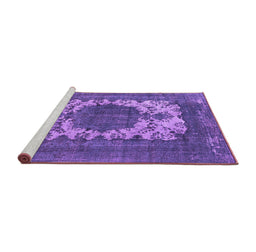 Sideview of Machine Washable Oriental Purple Industrial Area Rugs, wshurb541pur