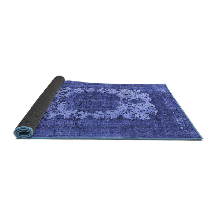 Sideview of Oriental Blue Industrial Rug, urb541blu