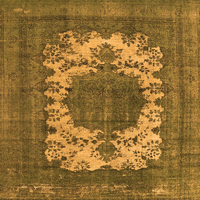 Square Oriental Orange Industrial Rug, urb541org