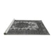 Sideview of Machine Washable Oriental Gray Industrial Rug, wshurb541gry