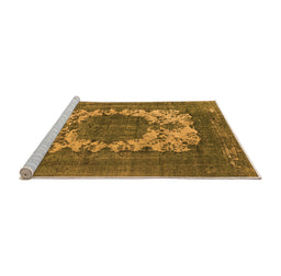 Sideview of Machine Washable Oriental Orange Industrial Area Rugs, wshurb541org
