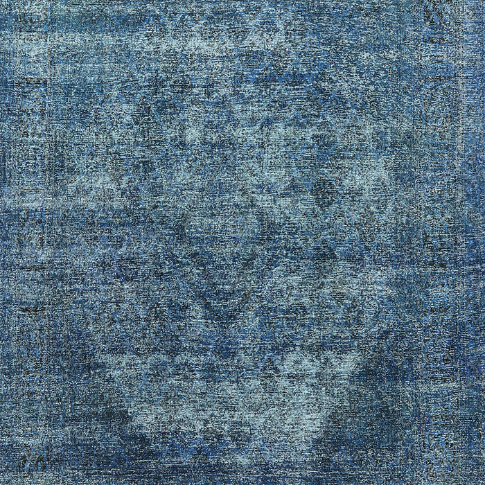 Machine Washable Industrial Modern Koi Blue Rug, wshurb542