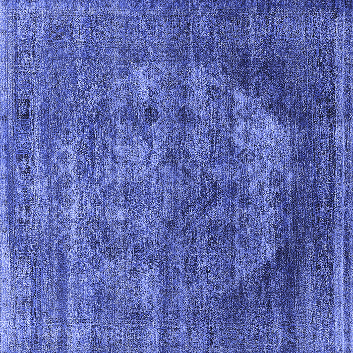 Square Machine Washable Persian Blue Bohemian Rug, wshurb542blu