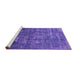 Sideview of Machine Washable Persian Purple Bohemian Area Rugs, wshurb542pur