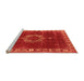 Sideview of Machine Washable Oriental Orange Industrial Area Rugs, wshurb543org