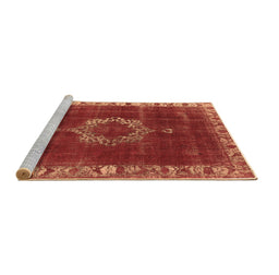 Sideview of Machine Washable Oriental Brown Industrial Rug, wshurb543brn