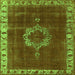 Square Oriental Green Industrial Rug, urb543grn