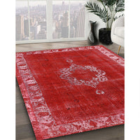 Mid-Century Modern Red Oriental Rug, urb543