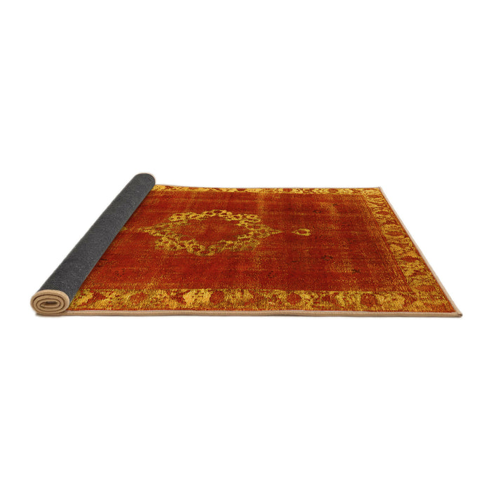Sideview of Oriental Yellow Industrial Rug, urb543yw