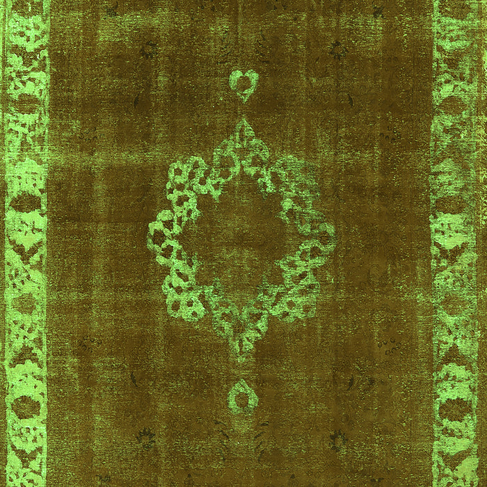 Machine Washable Oriental Green Industrial Area Rugs, wshurb543grn