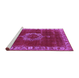 Sideview of Machine Washable Oriental Purple Industrial Area Rugs, wshurb543pur