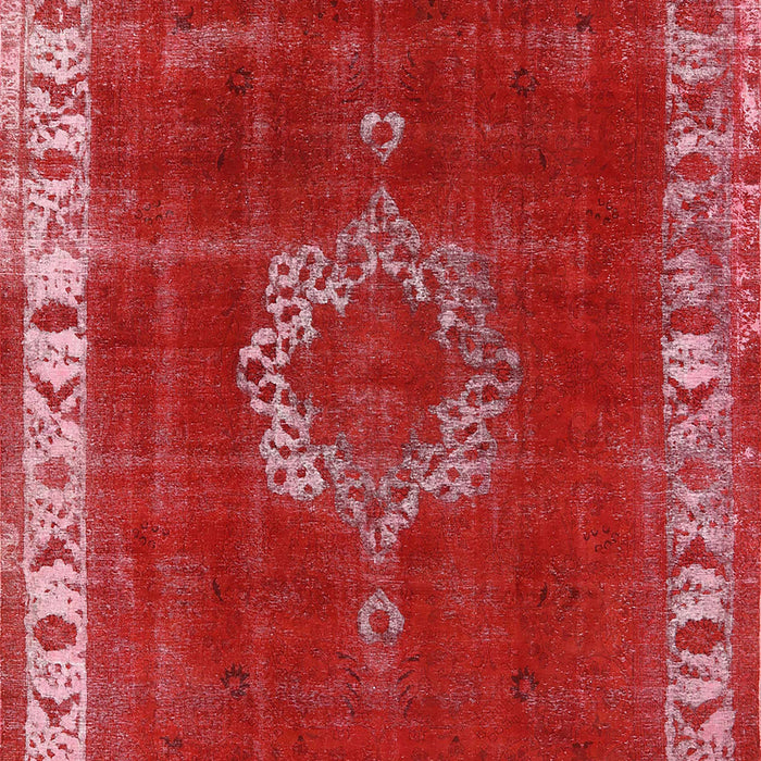 Machine Washable Industrial Modern Red Rug, wshurb543