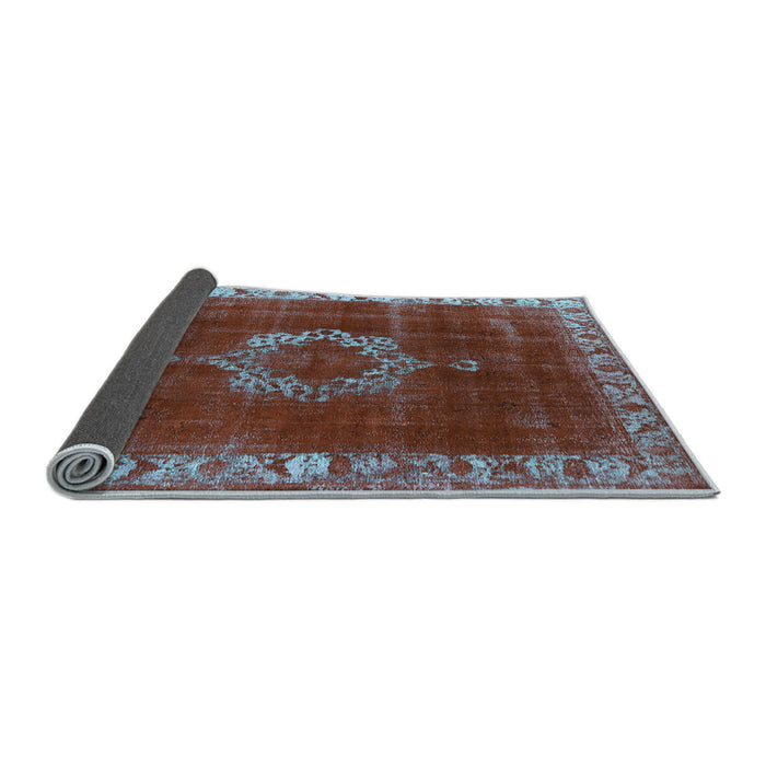 Sideview of Oriental Light Blue Industrial Rug, urb543lblu