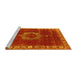 Sideview of Machine Washable Oriental Yellow Industrial Rug, wshurb543yw