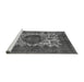 Sideview of Machine Washable Oriental Gray Industrial Rug, wshurb544gry