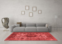 Machine Washable Oriental Red Industrial Rug, wshurb544red