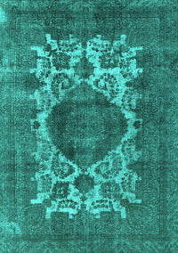 Oriental Turquoise Industrial Rug, urb544turq