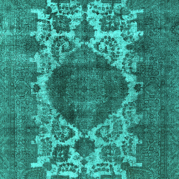 Oriental Turquoise Industrial Rug, urb544turq