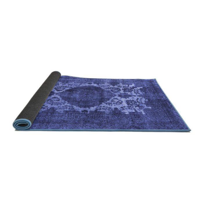 Sideview of Oriental Blue Industrial Rug, urb544blu