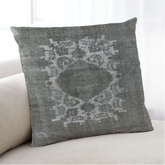 Lifestyle Image of Mid-Century Modern Urban Square Black Throw Pillow, 18 inch by 18 inch, pwurb544