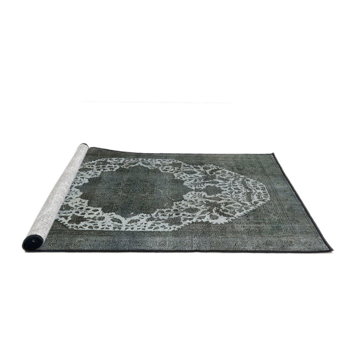 Sideview of Machine Washable Industrial Modern Light Black Rug, wshurb545