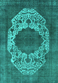 Oriental Turquoise Industrial Rug, urb545turq