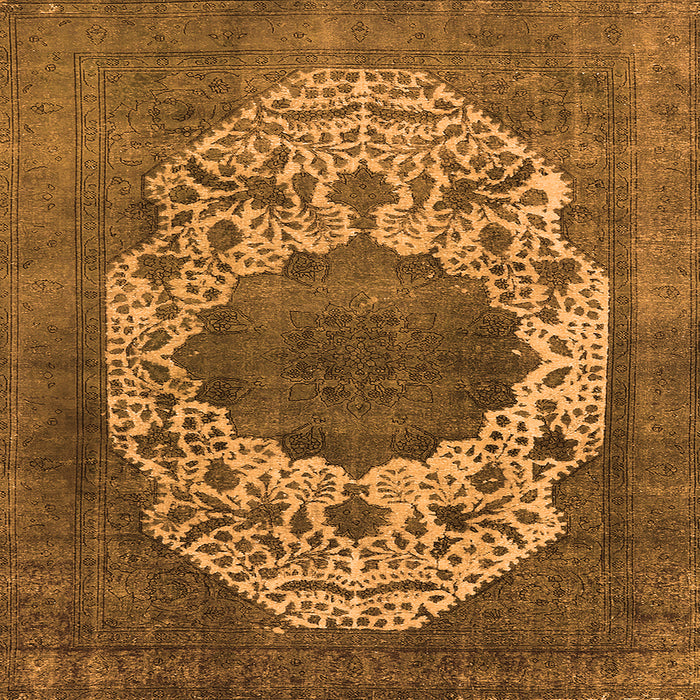 Square Oriental Orange Industrial Rug, urb545org